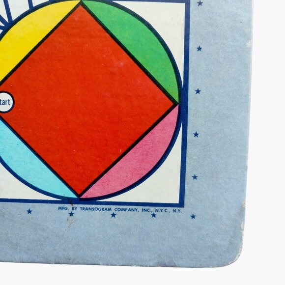 Transogram Pa Chiz Si Game of India Board Card 2 sided Pachisi Vintage 1955 - Picture 7 of 8